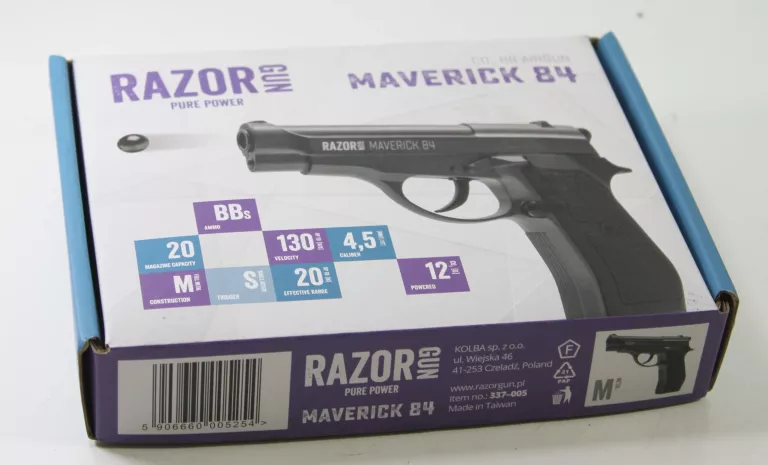 WIATRÓWKA CO2 PISTOLET 4,5 BB RAZORGUN MAVERICK 84