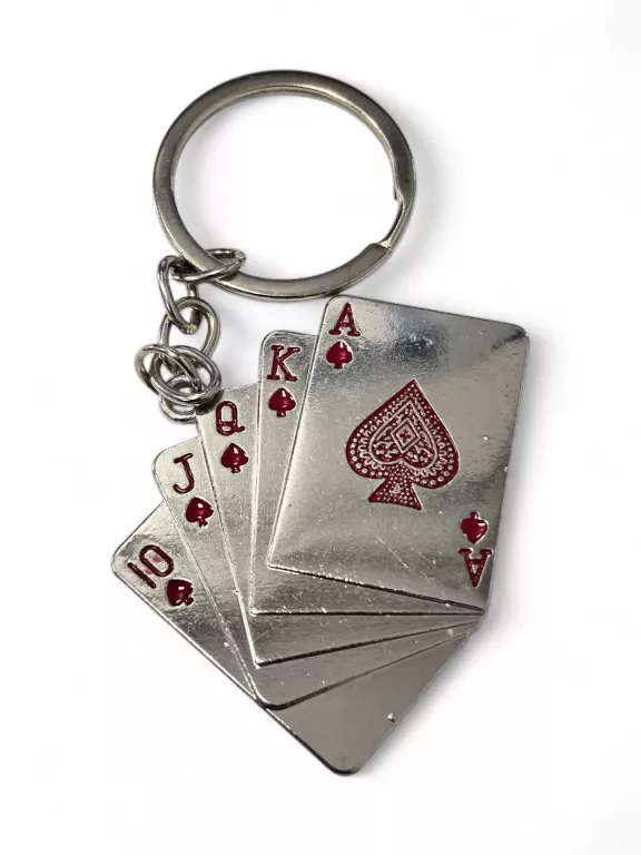 BRELOK DO KLUCZY POKER CZERWONY