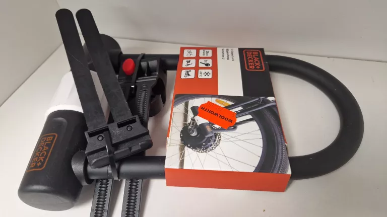 BLACK+DECKER ZABEZPIECZENIE ROWEROWE ZAMEK ROWEROWY U-LOCK 14 MM X 25 CM