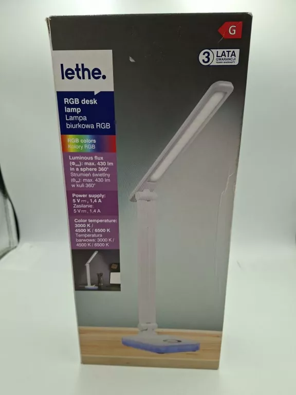 LAMPA RGB Z ŁADOWARKĄ INDUKCYJNĄ