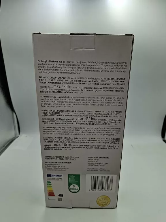 LAMPA RGB Z ŁADOWARKĄ INDUKCYJNĄ