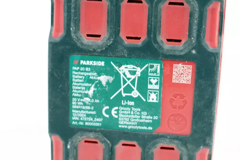 AKUMULATOR LI-ION PARKSIDE 20 V 4 AH PAP20B3 PAP 20 B3