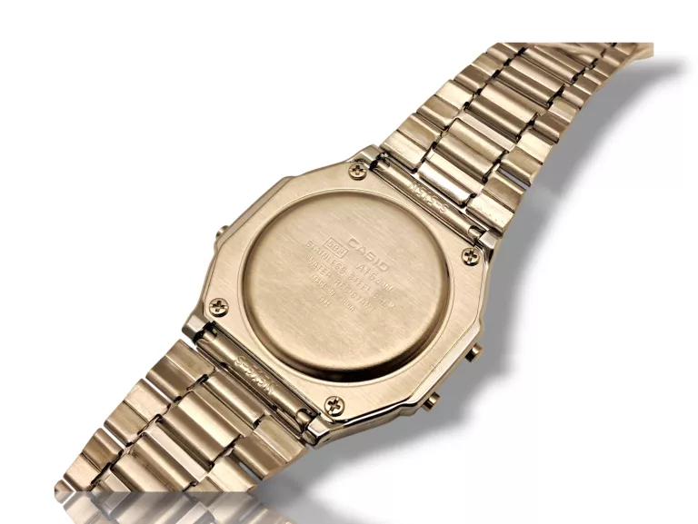 ZEGAREK SREBRNY CASIO VINTAGE A164WA-1VES STOPER