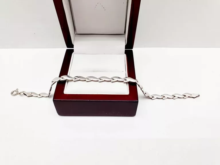 WSPANIAŁA ŚLICZNA SREBRNA BRANSOLETKA P925 3,65G 17 CM