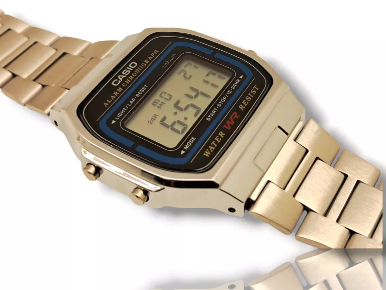 ZEGAREK SREBRNY CASIO VINTAGE A164WA-1VES STOPER