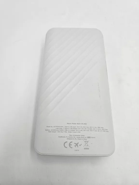 POWERBANK XTORM 20000 MAH SZARY 20W USB-C