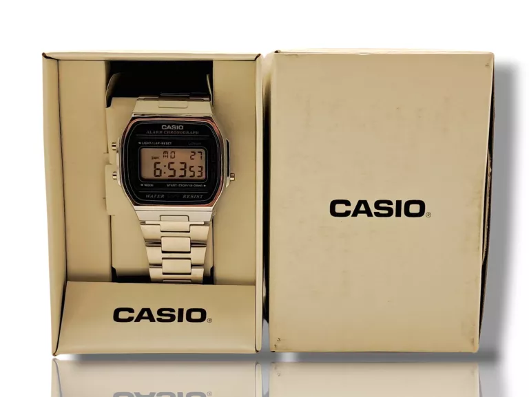 ZEGAREK SREBRNY CASIO VINTAGE A164WA-1VES STOPER