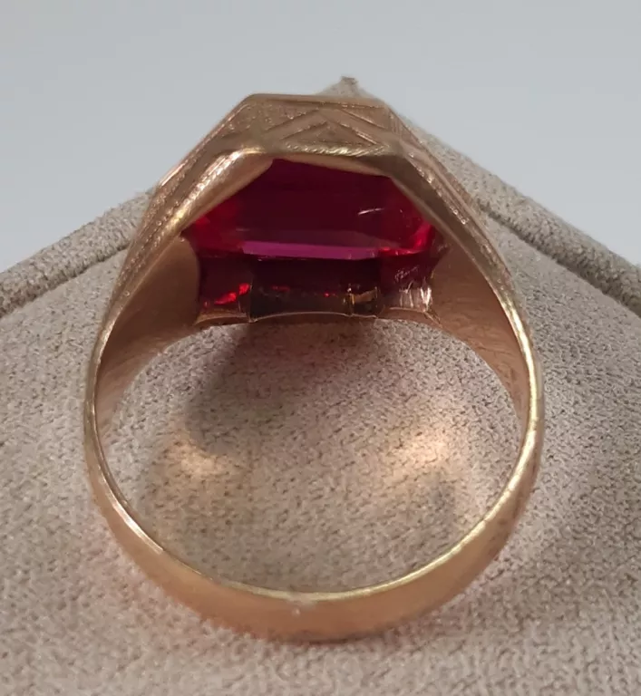 ZŁOTY PIERŚCIONEK SYGNET CYRKONIA 14K