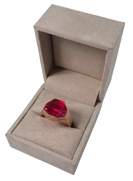 ZŁOTY PIERŚCIONEK SYGNET CYRKONIA 14K