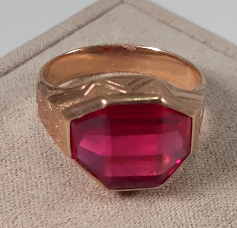 ZŁOTY PIERŚCIONEK SYGNET CYRKONIA 14K