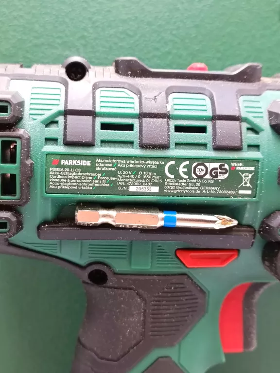 WKRĘTARKA PARKSIDE PSBSA 20-LI C3 2X AKU