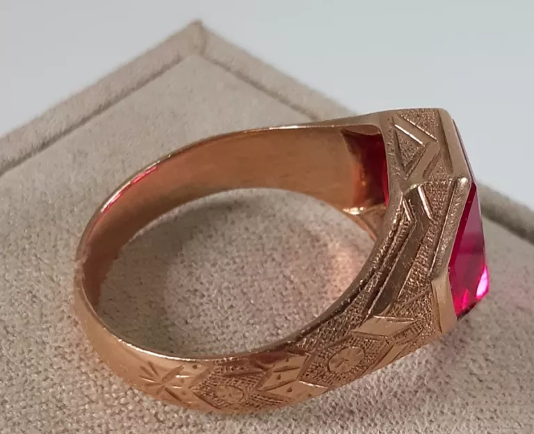 ZŁOTY PIERŚCIONEK SYGNET CYRKONIA 14K