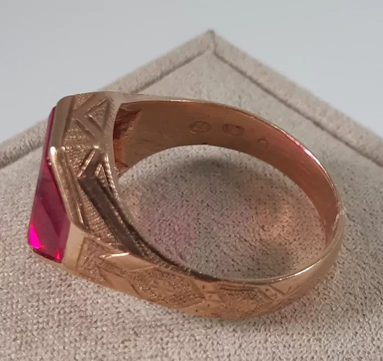 ZŁOTY PIERŚCIONEK SYGNET CYRKONIA 14K