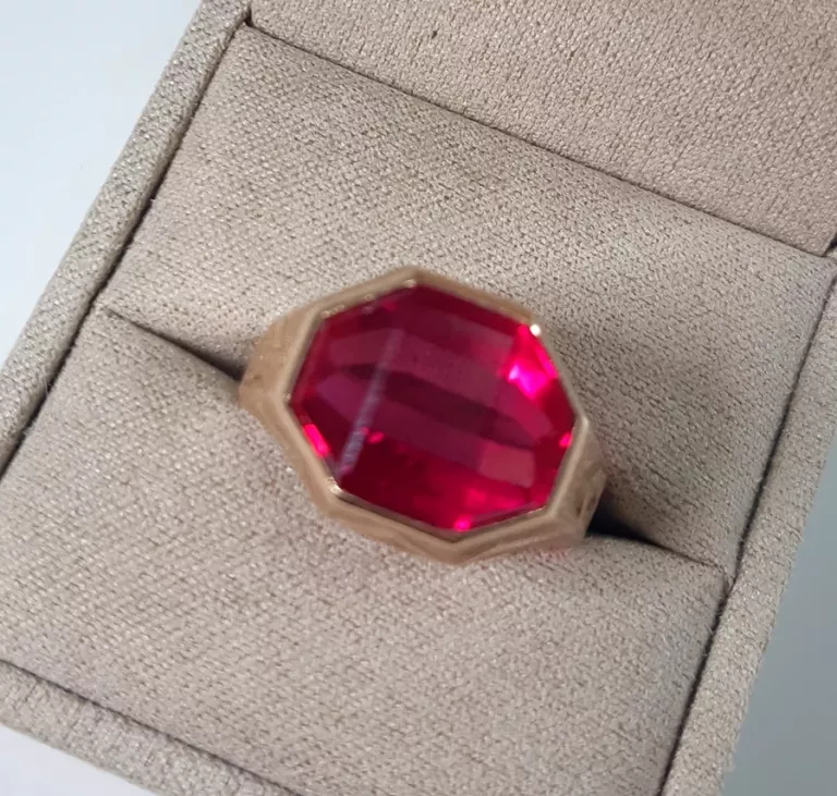 ZŁOTY PIERŚCIONEK SYGNET CYRKONIA 14K