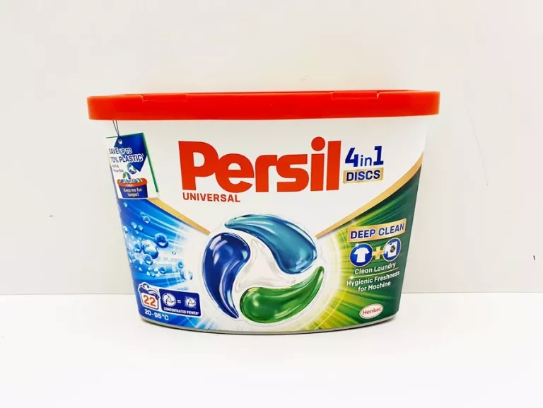 KAPSUŁKI DO PRANIA UBRAŃ PERSIL 4W1 DISCS UNIVERSAL 22 PRANIA