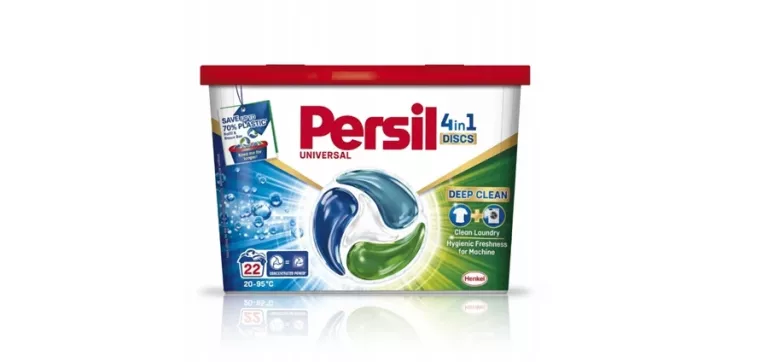 KAPSUŁKI DO PRANIA UBRAŃ PERSIL 4W1 DISCS UNIVERSAL 22 PRANIA