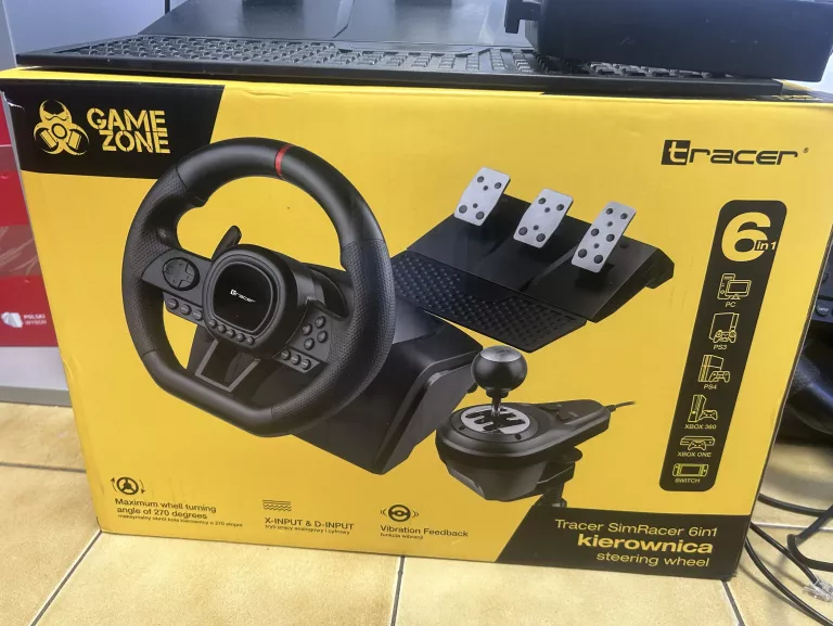 KIEROWNICA TRACER SIMRACER MANUAL GEARBOX 6W1 PC PS3 PS4 XBOX