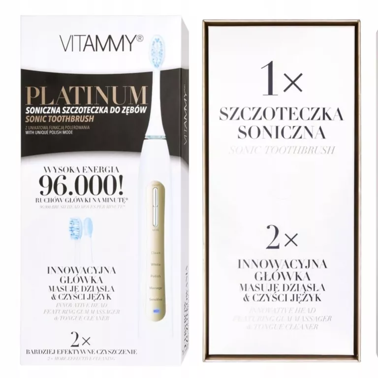 SZCZOTECZKA ELEKTRYCZNA VITAMMY PLATINUM VITAMMY TB9051