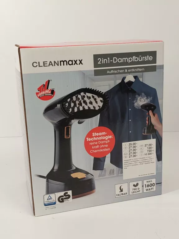 PAROWNICA DO UBRAŃ CLEANMAXX 1600W 2000012585128