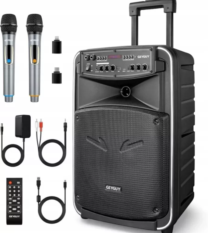 GŁOŚNIK SONO BLUETOOTH KARAOKE USB-C/TWS/FM/AUX IN/TV GEYGUY GTSK12-2