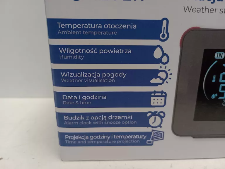 FOREVER STACJA POGODY Z CZUJNIKIEM ZEWNĘTRZNYM (2215/25)
