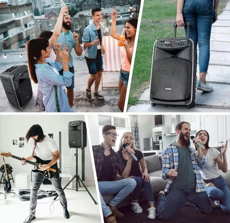 GŁOŚNIK SONO BLUETOOTH KARAOKE USB-C/TWS/FM/AUX IN/TV GEYGUY GTSK12-2