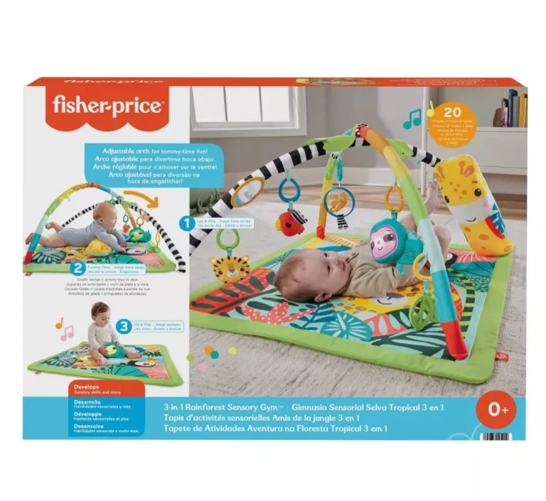 FISHER PRICE MATA EDUKACYJNA LAS TROPIKALNY 3W1 DLA MALUSZKA +0 M-CY