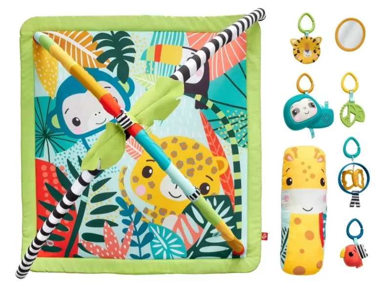 FISHER PRICE MATA EDUKACYJNA LAS TROPIKALNY 3W1 DLA MALUSZKA +0 M-CY