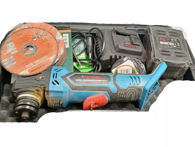AKUMULATOROWA SZLIFIERKA TOOLTEC 115 MM M14 20 V KOMPLET