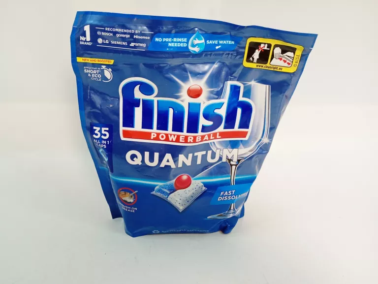 FINISH QUANTUM ALLIN1 KAPSUŁKI DO ZMYWAREK TABLETKI POWERBALL 35SZT FRESH