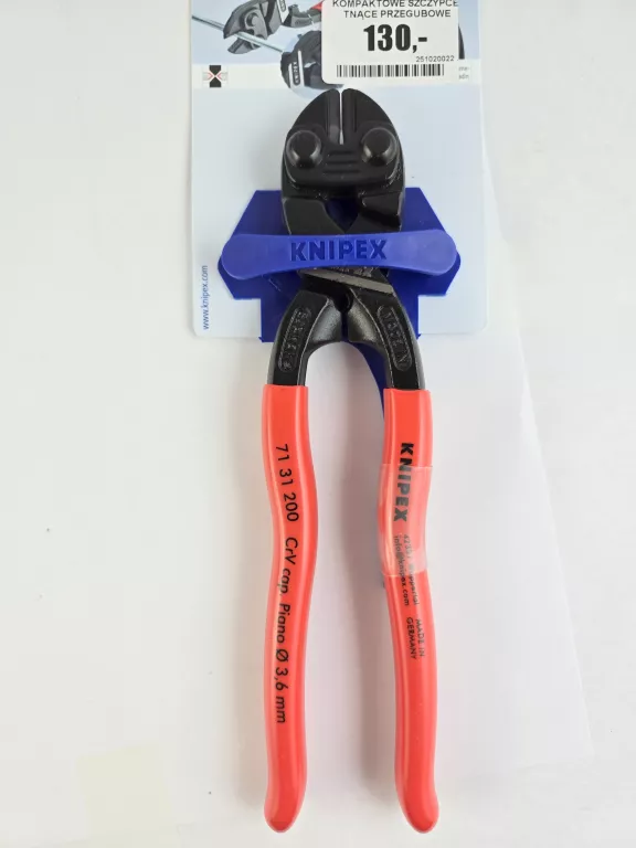 KOMPAKTOWE SZCZYPCE TNĄCE PRZEGUBOWE KNIPEX 71 31 200 SB