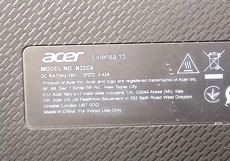 LAPTOP ACER EXTENSA 15 N22C6 INTEL CORE I5