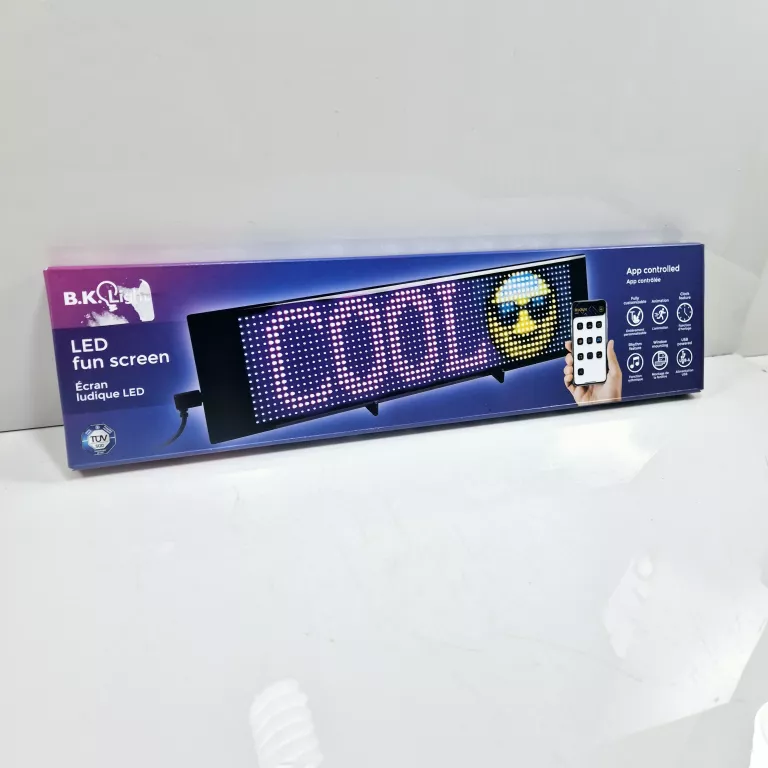 PIKSELOWY EKRAN LED 37X9 CM USB-A REAKCJA NA MUZYKĘ STEROWANIE APLIKACJĄ