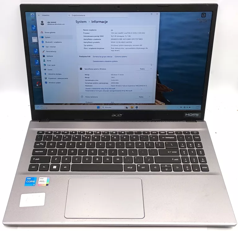 LAPTOP ACER EXTENSA 15 N22C6 INTEL CORE I5