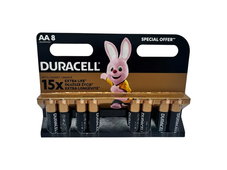 DURACELL BATERIE ALKALICZNE AA LR6/MN1500 1.5 V/B 8 SZT.