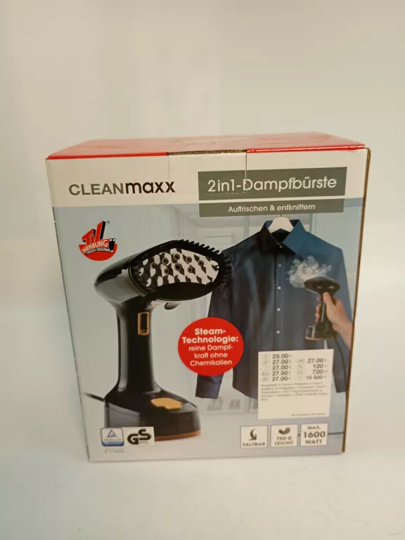 PAROWNICA DO UBRAŃ CLEANMAXX