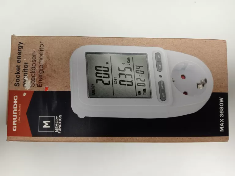 WATOMIERZ MIERNIK LICZNIK ZUŻYCIA ENERGII PRĄDU GRUNDIG MAX 3680W