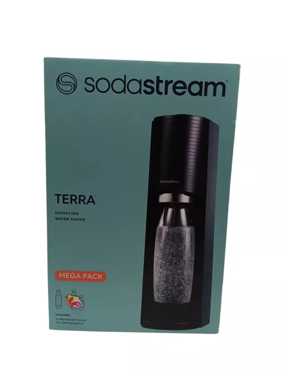 SATURATOR DO WODY GAZOWANEJ SODASTREAM TERRA CZARNY 2 BUTELKI 1L