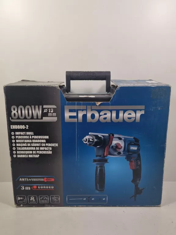 WIERTARKA UDAROWA ERBAUER EHD800-2 800W WALIZKA
