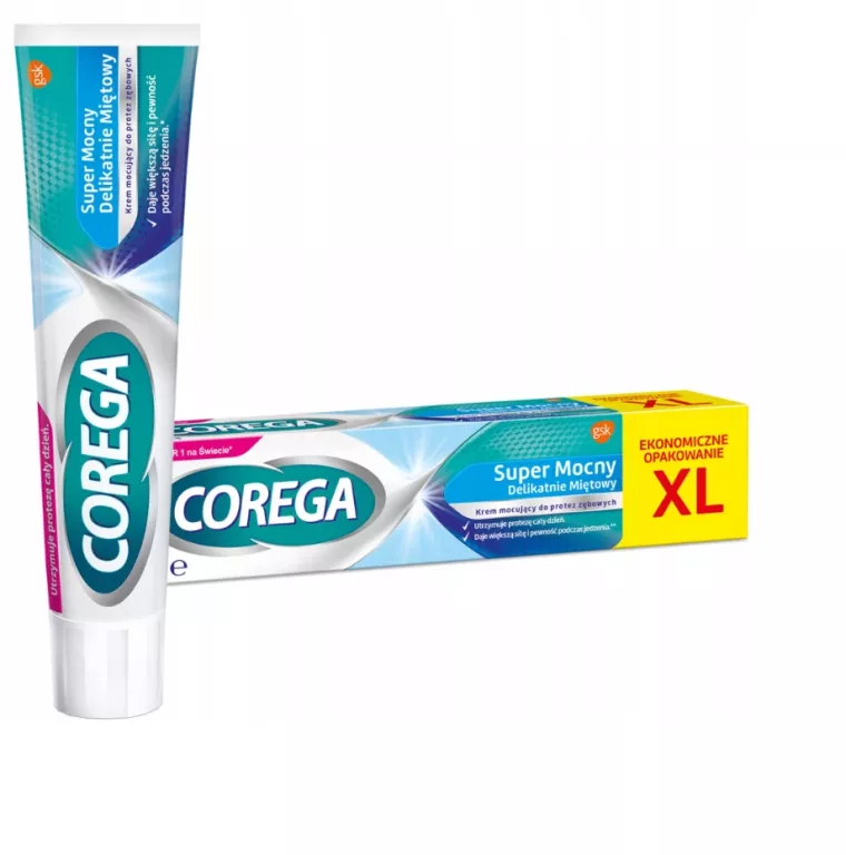 COREGA SUPER MOCNY DELIKATNIE MIĘTOWY KREM MOCUJĄCY DO PROTEZ, 70 G