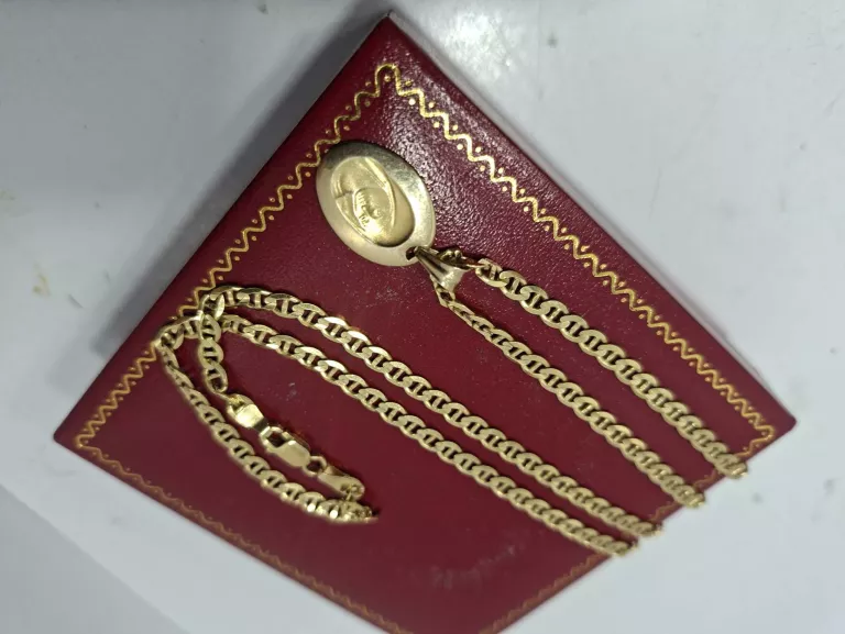 DOSKONAŁY ZŁOTY ŁAŃCUSZEK Z MEDALIKIEM13,75G/585
