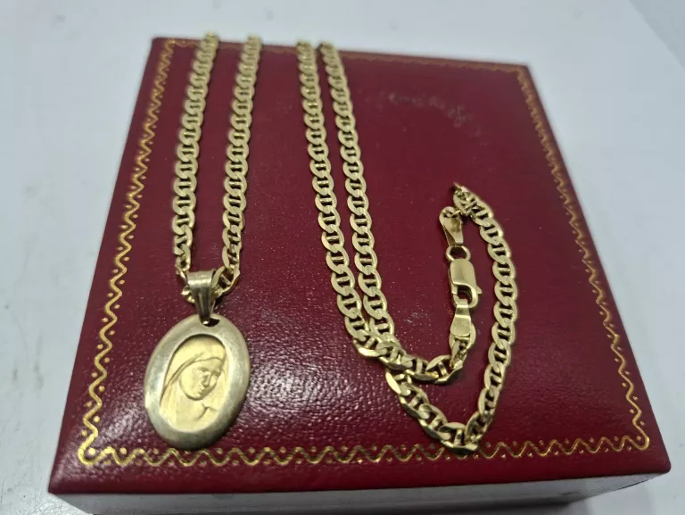 DOSKONAŁY ZŁOTY ŁAŃCUSZEK Z MEDALIKIEM13,75G/585