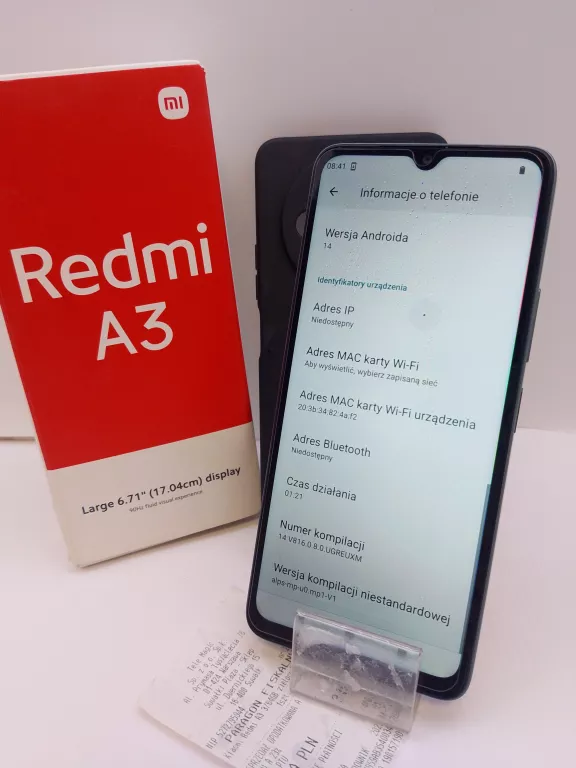 TELEFON  XIAOMI REDMI A3 4/64GB +PUDEŁKO+GWARANCJA