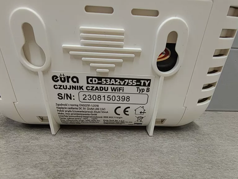 EURA INTELIGENTNY CZUJNIK CZADU CD-53A2V755