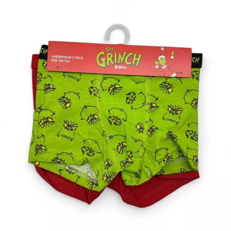 BOKSERKI DZIECIĘCE CHŁOPIĘCE SINSAY 2-PACK GRINCH R. 98/104