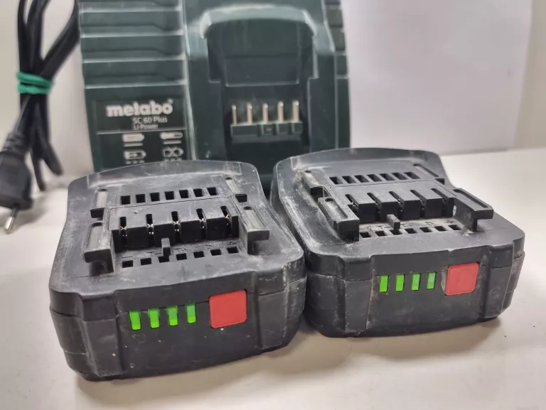 ŁADOWARKA METABO SC 60 PLUS + 2 X AKUMULATORY 2,0AH