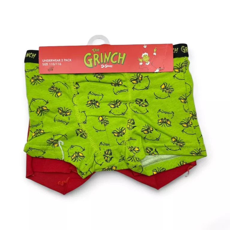 BOKSERKI DZIECIĘCE CHŁOPIĘCE SINSAY 2-PACK GRINCH R. 110/116