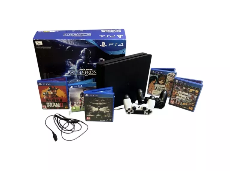 KONSOLA SONY PLAYSTATION 4 PS4 CUH-2116B 1TB +2X PAD/KARTON/5GIER
