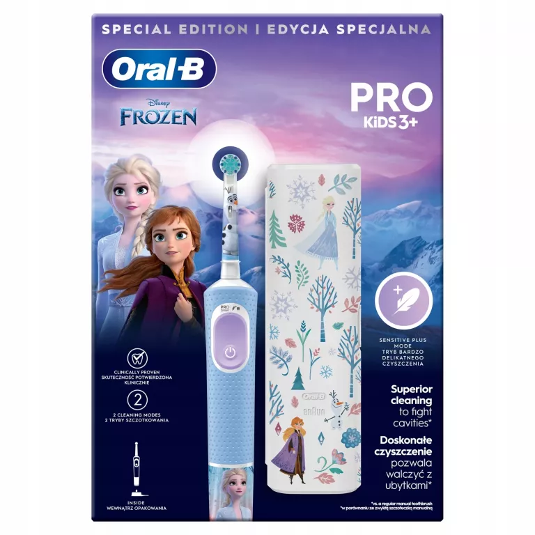 ORAL-B PRO KIDS KRAINA LODU SZCZOTECZKA ELEKTRYCZNA + ETUI DLA DZIECI