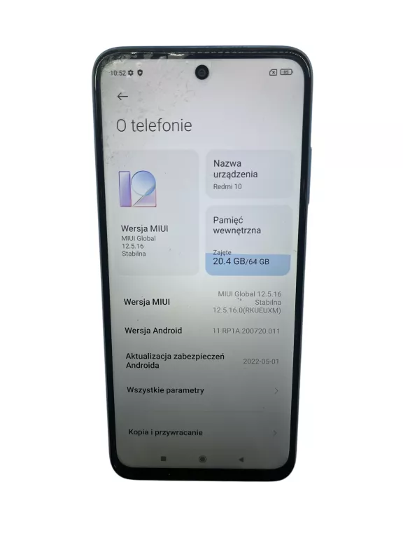 SMARTFON XIAOMI REDMI 10 4 GB / 64 GB 4G (LTE) NIEBIESKI
